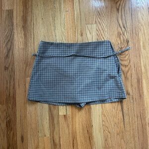 Zara Brown Plaid Skirt